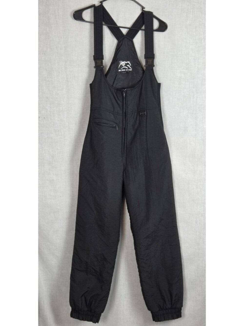 Black Bear Insulated Ski Snow Bib Overalls One-Piece Unisex Sz XS Black Skiing